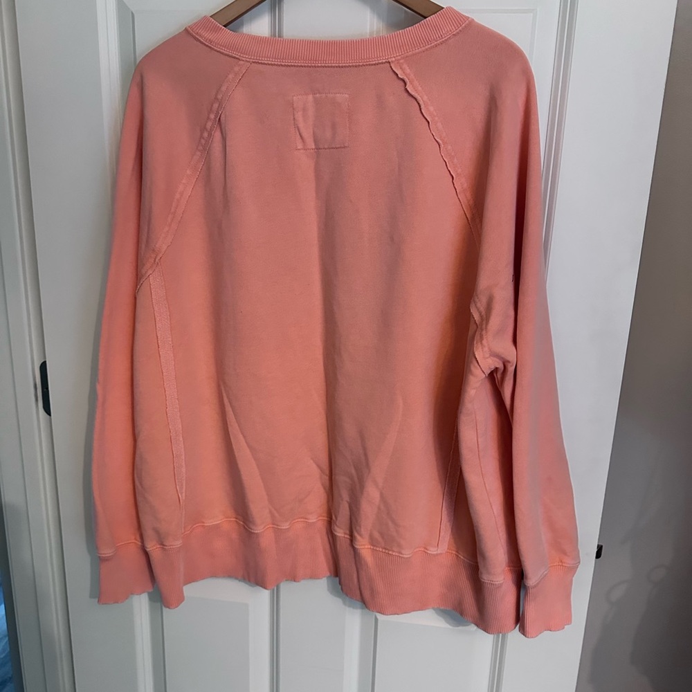 American Eagle Outfitters Peach V-Neck Sweater - Picture 2 of 3